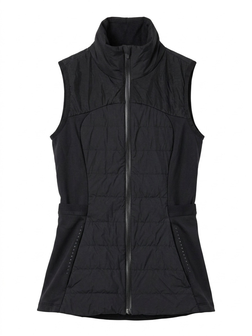 Lululemon Flurry Fighter Vest II Black Size 0 Padded Full Zip Reflective Dots